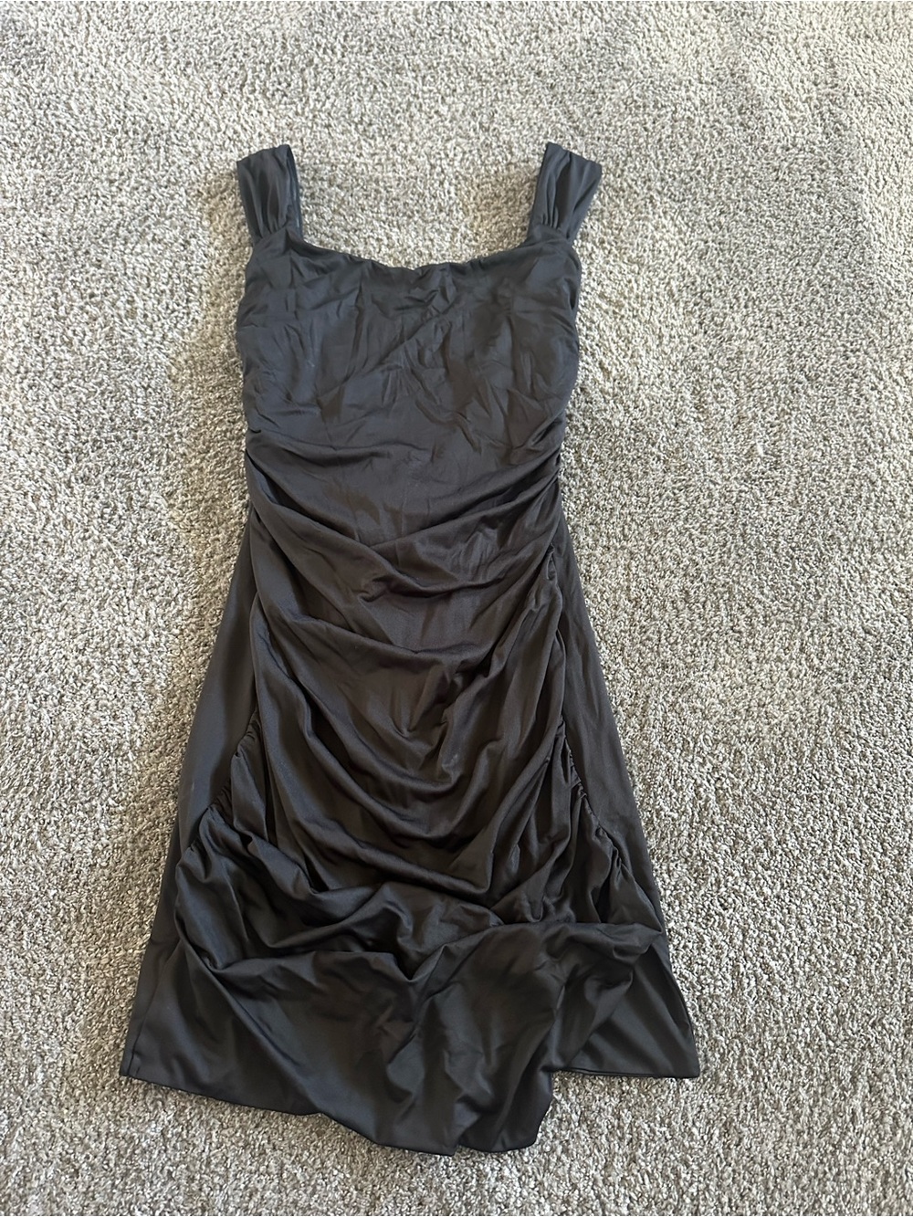 Ruched Open Back Dress